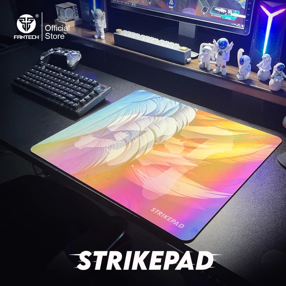FANTECH Strikepad MST491 Tappetino per mouse da gioco Seducente design olografico 490x420x3mm Tappetino per mouse impermeabile e senza cuciture sui bordi