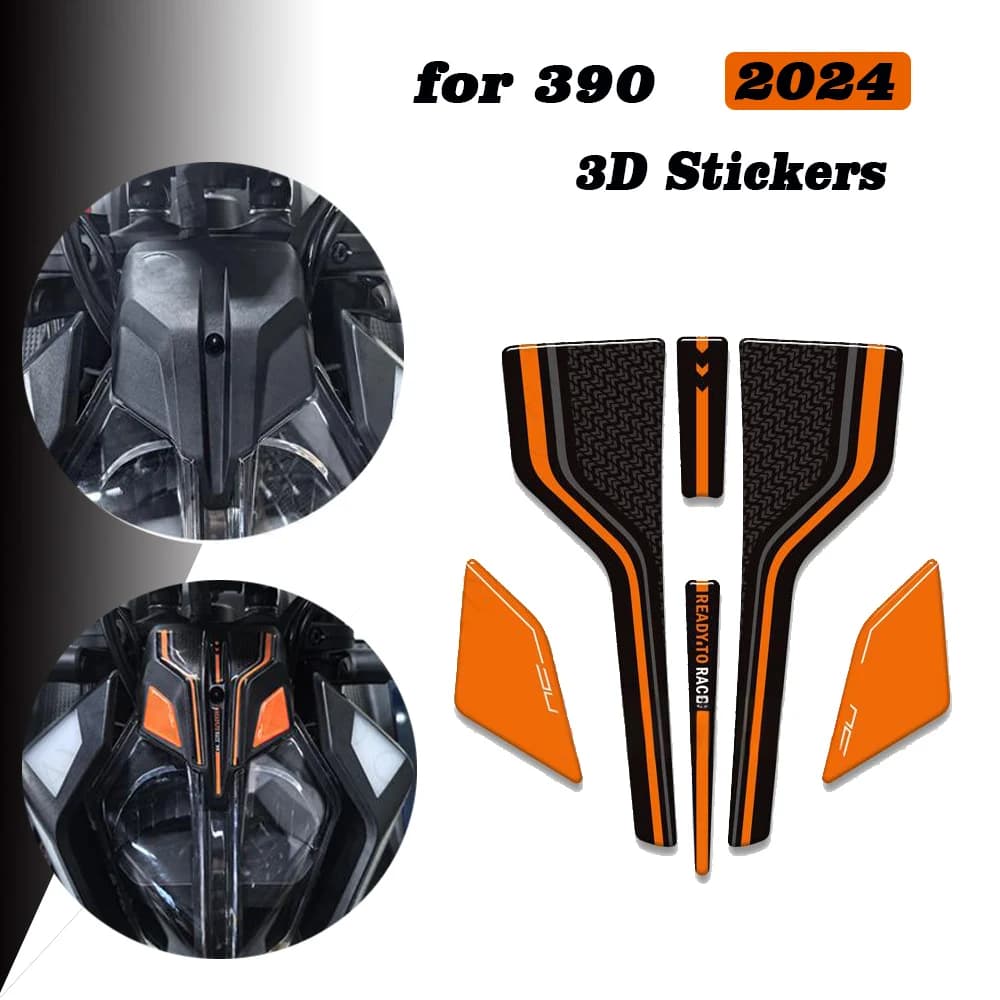 For 390 Duk 2024 motorcycle tank pad side grips gas oil fuel protection knee stickers decals decals