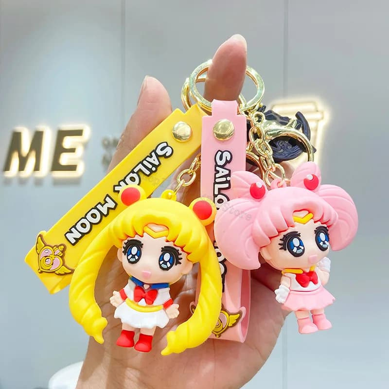 Cartoon Sailors Moon Keychains Anime Figure Doll Pendants Keyrings for Students Delicate Charms Accessories Car Key Chains Gift