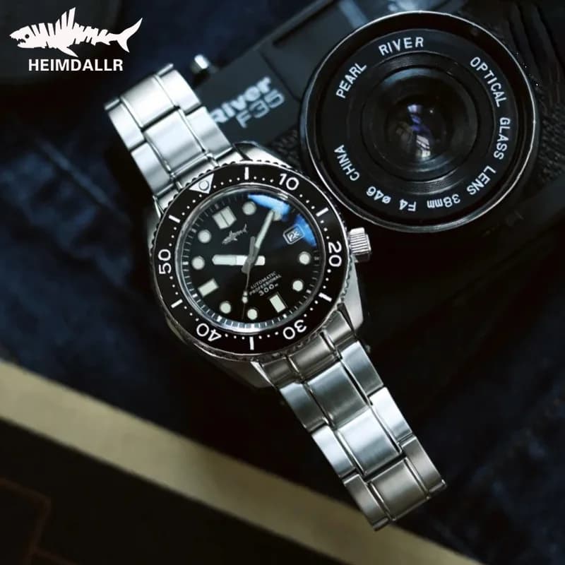 HEIMDALLR SBDX001 Orologi subacquei da uomo MM300 Resistente all'acqua Vetro zaffiro NH35A Orologio da polso meccanico automatico C3 Luminoso