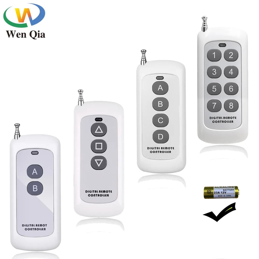 Interruttore di telecomando RF wireless 433 Mhz EV1527 Controller del codice di apprendimento Trasmettitore 2/3/4/8 pulsanti per la luce del cancello della porta del garage