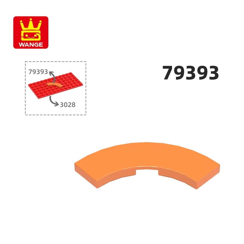 WANGE 79393 100g/205PCS 3 x 3 Anello Curvo 1/4 Mattoncini da Costruzione Accessori MOC Compatibili con Mattoncini Giocattoli per Bambini Confezione Regalo