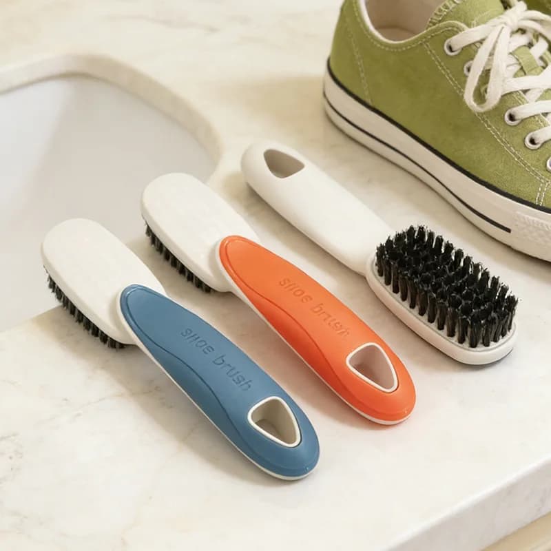 Spazzola per lavaggio scarpe domestica, spazzola per bucato, spazzola per scarpe con manico lungo, setole rigide, spazzola per pulizia multifunzionale