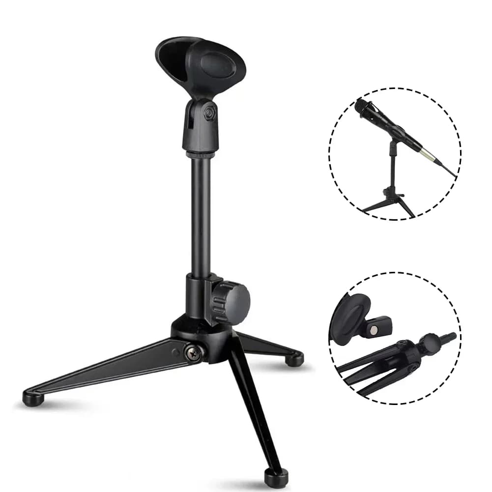 Microphone Holders Table Tripod Mini Portable Table Stand Adjustable microphone stand Support for microphone clips for microphone Lightweight brackets