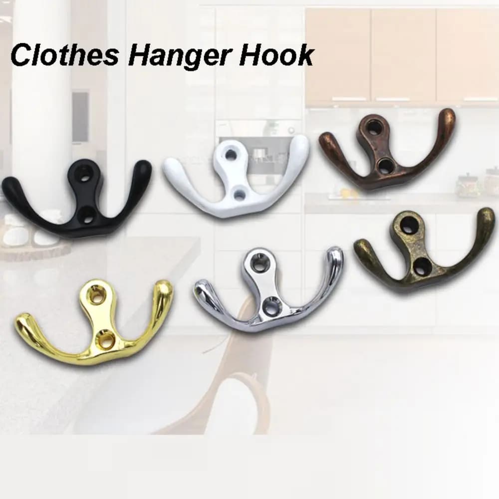 Zinc Alloy Clothes Hanger Hook Stable Easy To Install Clothes Rack Strong Bearing Capacity Durable Wall Mounted Coat Rack