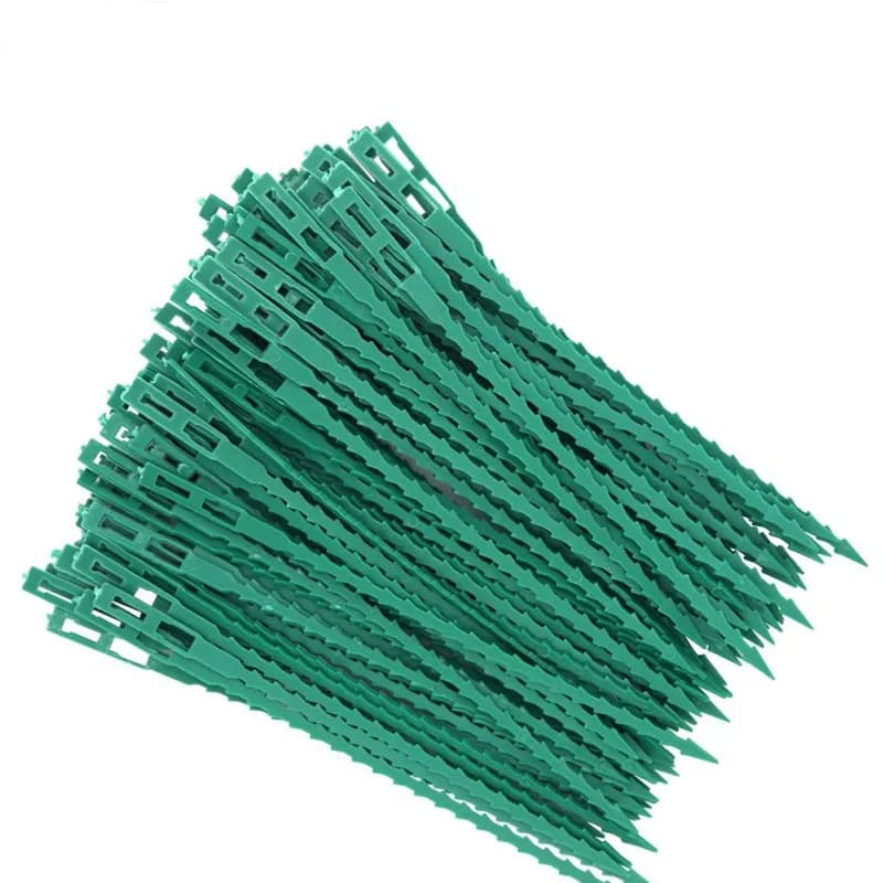 50/100 pz Riutilizzabili Fascette Da Giardino Supporto Pianta Arbusti di Fissaggio Albero di Bloccaggio In Nylon Regolabile Fascette In Plastica Strumenti