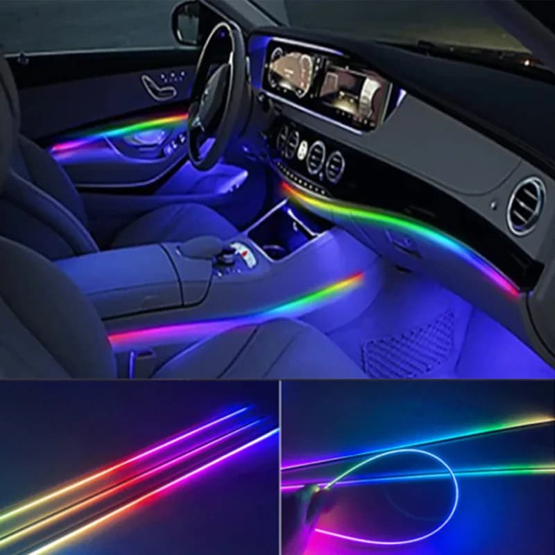 Guadsun 75CM 110CM LED Strip Main Sub Control Box RGB 64 acrylic fiber optic dashboard colors for Symphony Car Ambient Lights