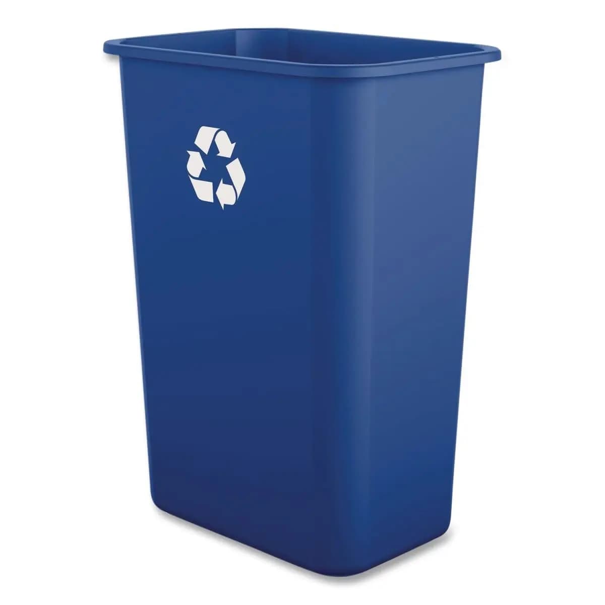 Bidone per Riciclaggio in Plastica Blu da 10 Galloni, Contenitore per Rifiuti Facile da Pulire per Ufficio o Cucina, Altezza 20,5 Pollici