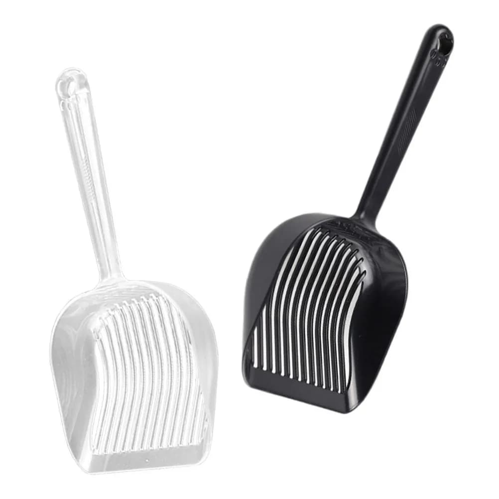 Set di 2 Pale per Lettiera per Gatti in Plastica Resistente con Manico Lungo, Design con Filtro per Facile Impugnatura, per Rimozione di Sabbia e Escrementi, Portatile per Uso Domestico