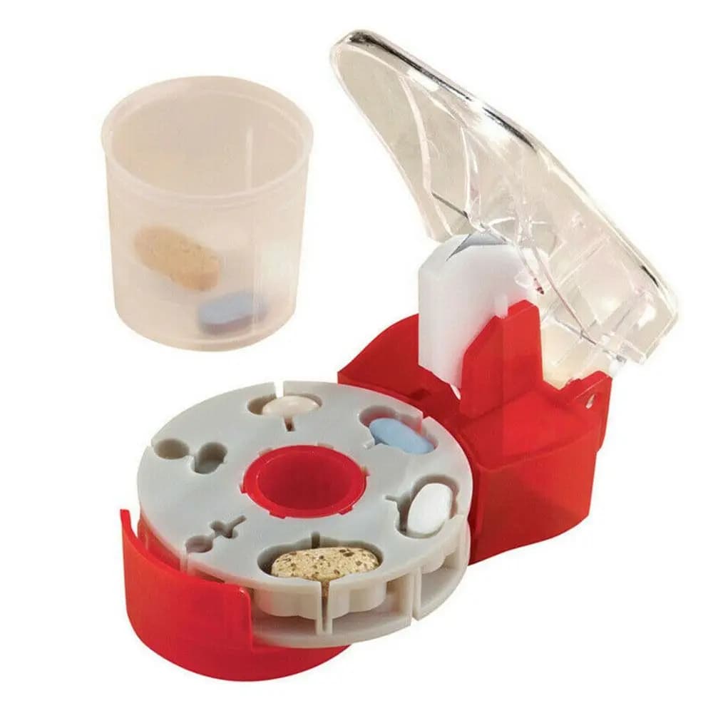 Mini Portable Medicine Pill Cutter Box Transparent Storage Medicine Cutting Device Plastic Convenient Tablet Grinder Case Home