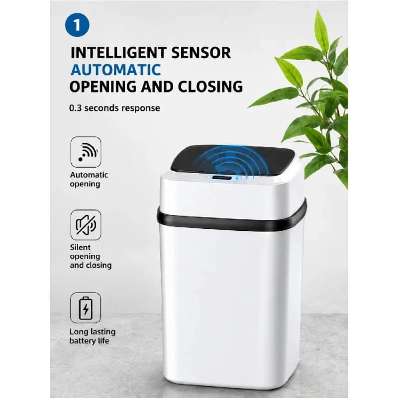 13L Waterproof Trash Can Waste Bin for Kitchen Bathroom Living Room-Durable Home Garbage Bin Kitchen Trash Can Bathroom Bin