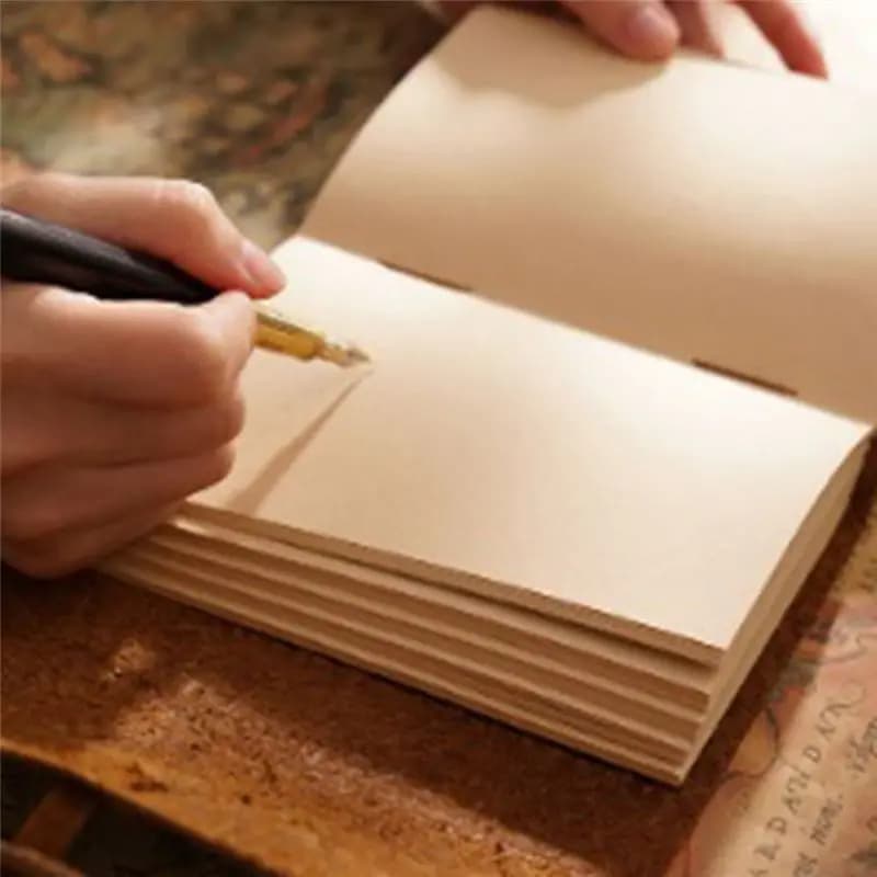 N82R Handmade Leather Journal - 100X155Mm Leather Bound Daily Writing Notebook & Journals To Write in for Travel/Diary
