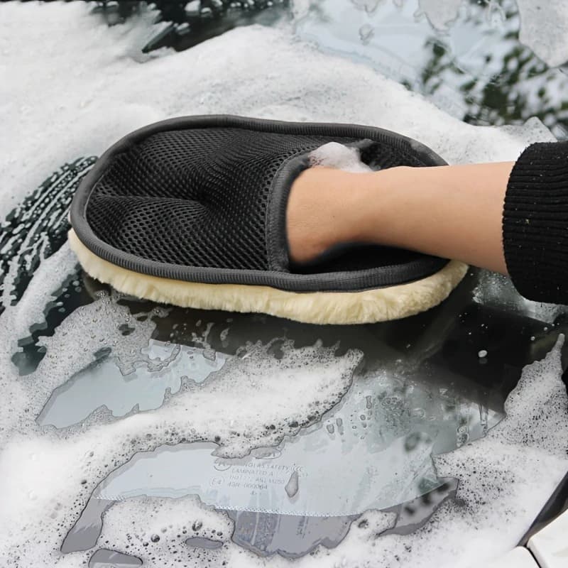 Guanti Morbidi in Microfibra per la Pulizia dell'Auto con Fodera in Peluche per Spolverare, Pulire e Lucidare, Accessori Essenziali per Auto