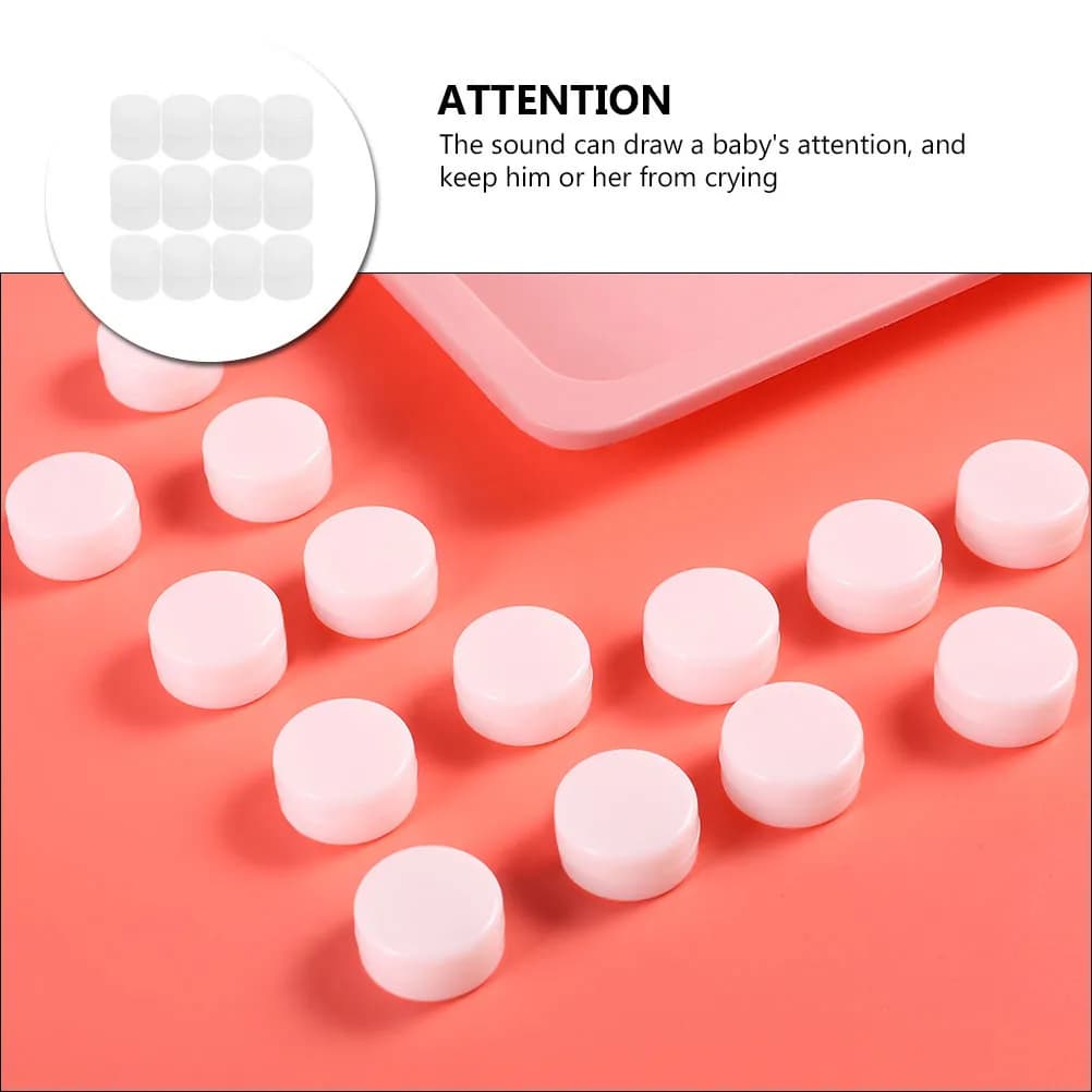 50Pcs Insert Rattle Noise Maker Plastic Bell Ring Box for Baby Stroller Crib Infant Sound Making Repair Accessory