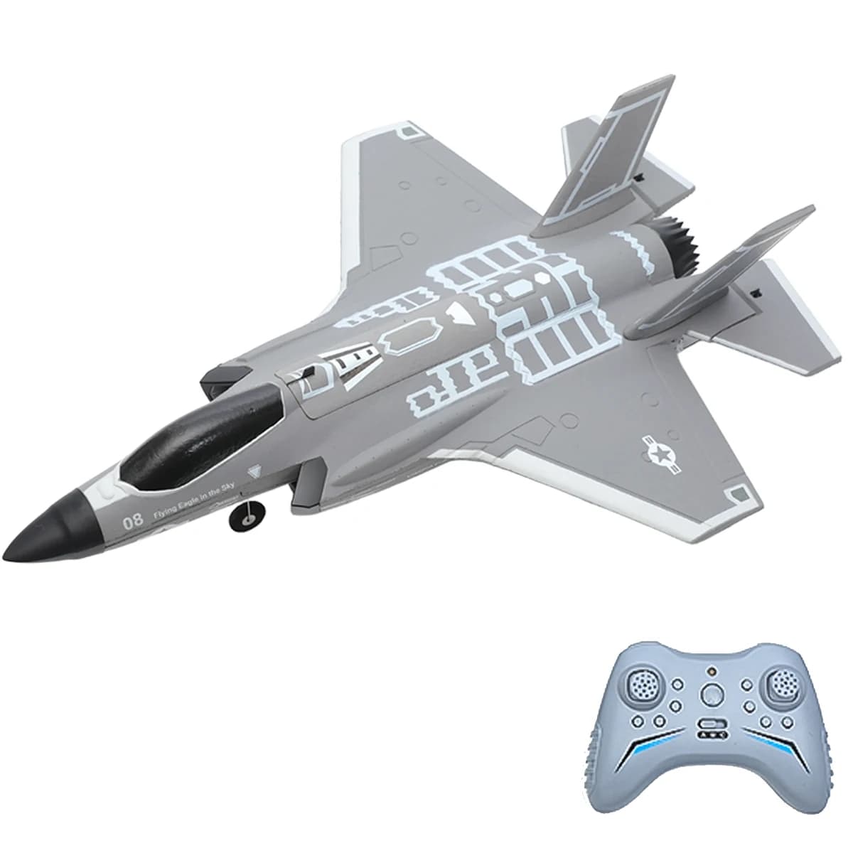 FX9635 Four Channel Remote Control Aircraft F35 Culvert Fighter Brushless Motor Fixed Wing Foam Aircraft For Birthday Gifts