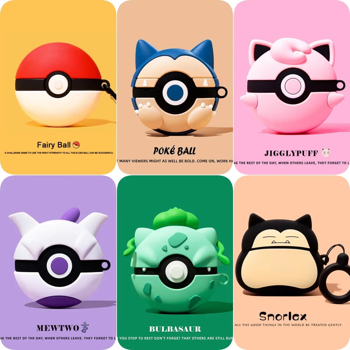 Poke Ball case for Airpods Pro 2, cute 3D Cartoon Anime case for Airpods Pro case, soft silicone ear case for boys/children