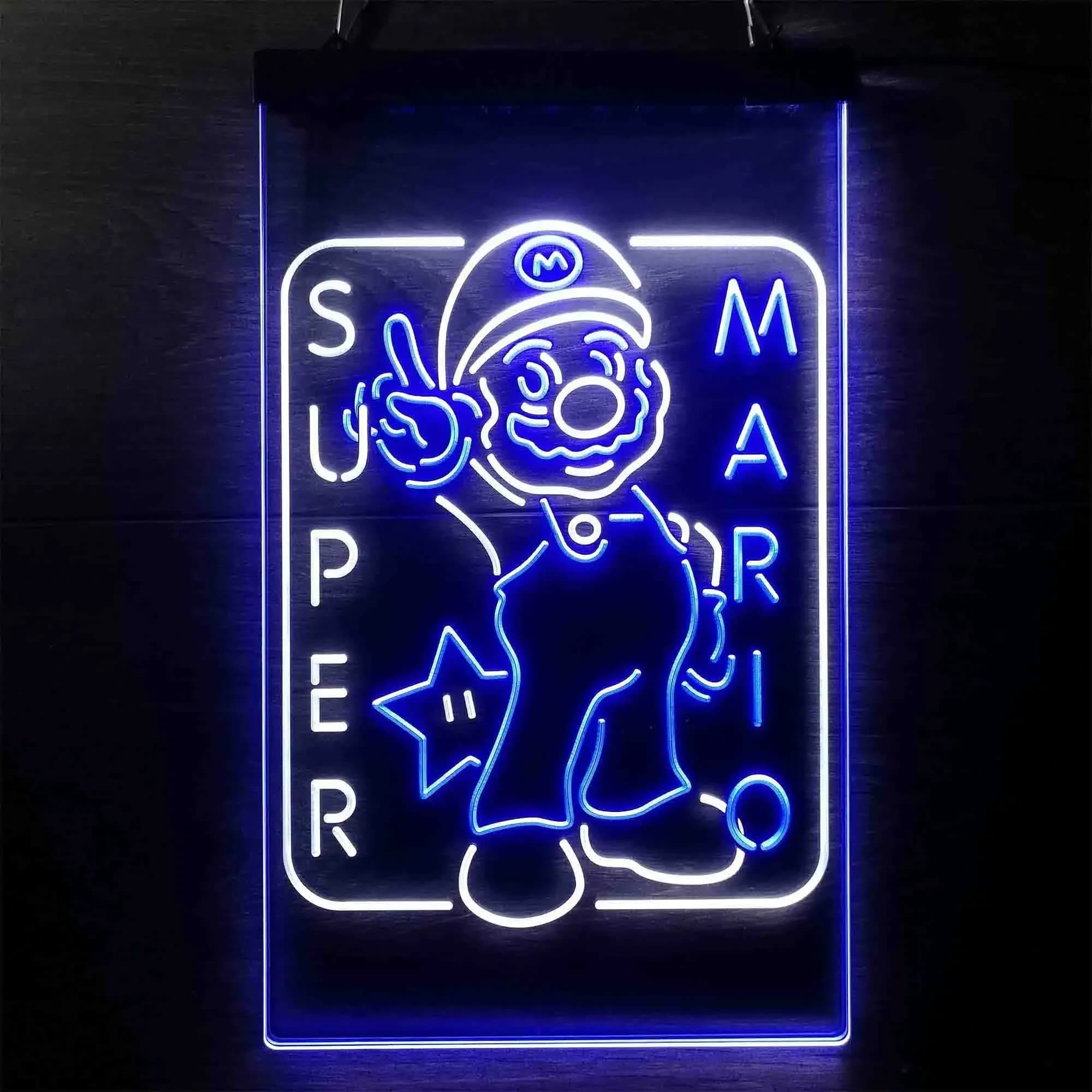 Insegna al neon bicolore personalizzata Cs Go Counter Strike Insegna al neon con luce al neon per sala giochi