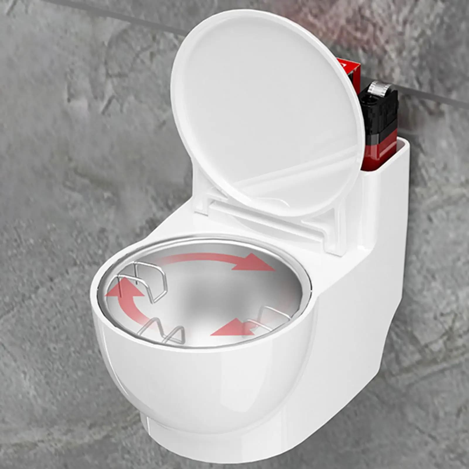 Ciotola per Acqua a Forma di WC per Gatti, Dispenser di Cibo e Acqua in Acciaio Inox per Animali Domestici, Divertente Piatto per Alimentazione di Cani e Gatti, per Interni ed Esterni