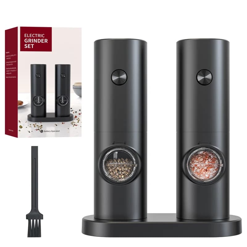 Electric Automatic Salt and Pepper Grinder with Led Light Mills Set Spice Mill Adjustable Battery Spices Grinder Kitchen Tools