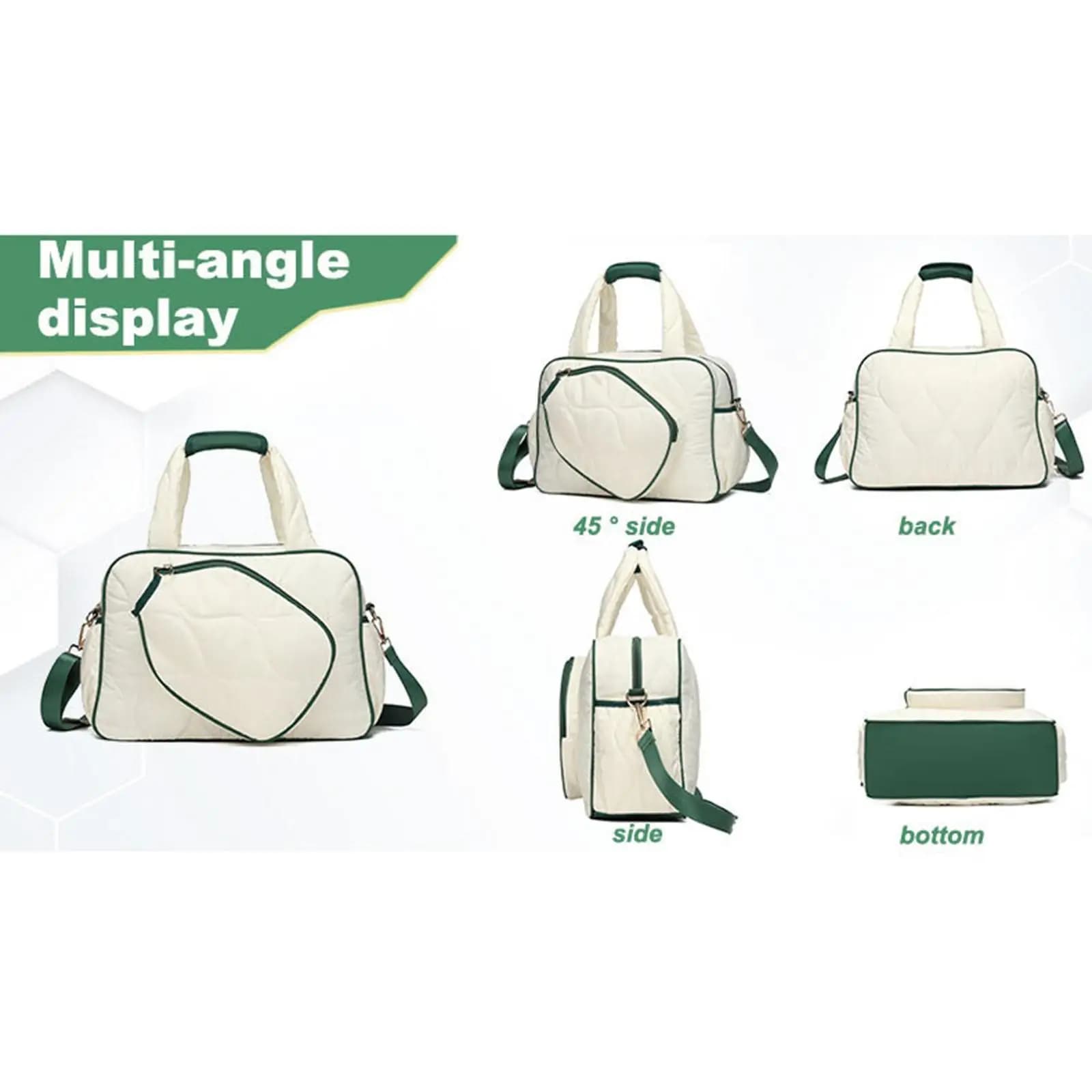 Pickleball Bag Pickleball Paddle Bag Portable Carry Bag Racquet Bag Lightweight Handbag Badminton Bag Tennis Bag Racket Bag