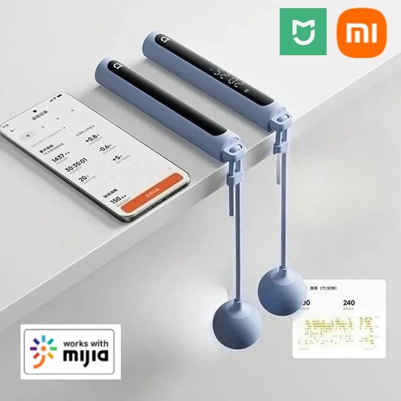 Xiaomi Mijia Smart Rope Skipping 2 Conteggio preciso del numero di salti sul corda Display digitale Bluetooth 5.1 Analisi dei dati Compatibile con l'app Mihome