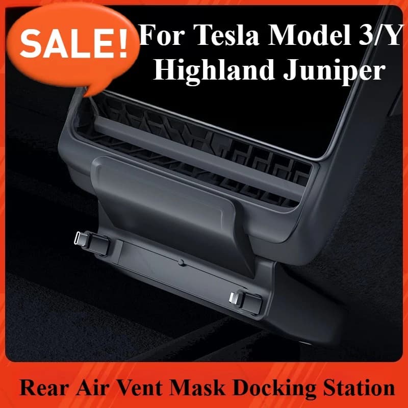 Per Tesla Modello 3/Y Highland Juniper 2025 Presa d'aria posteriore Caricatore rapido USB Shunt HUB Docking station intelligente Accessori