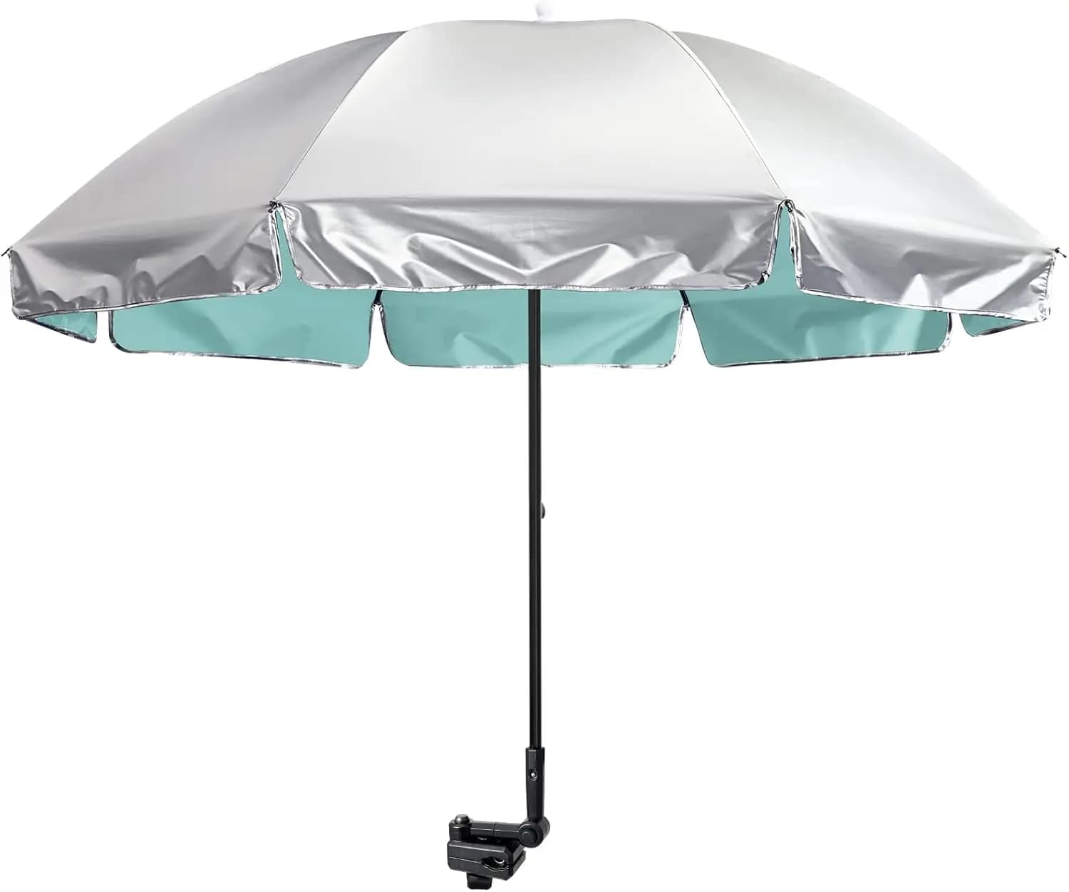 Ombrellone universale con morsetto con protezione UV UPF 50+ per sedie da esterno, passeggini e altro ancora