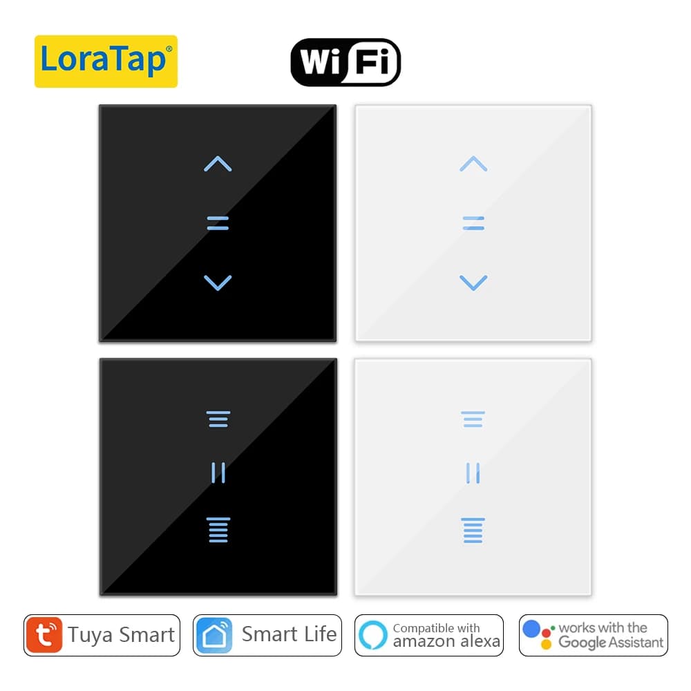 LoraTap Tuya Smart Life WiFi tende tende interruttore persiane interruttore motore retroilluminazione stile Google Home Alexa controllo vocale