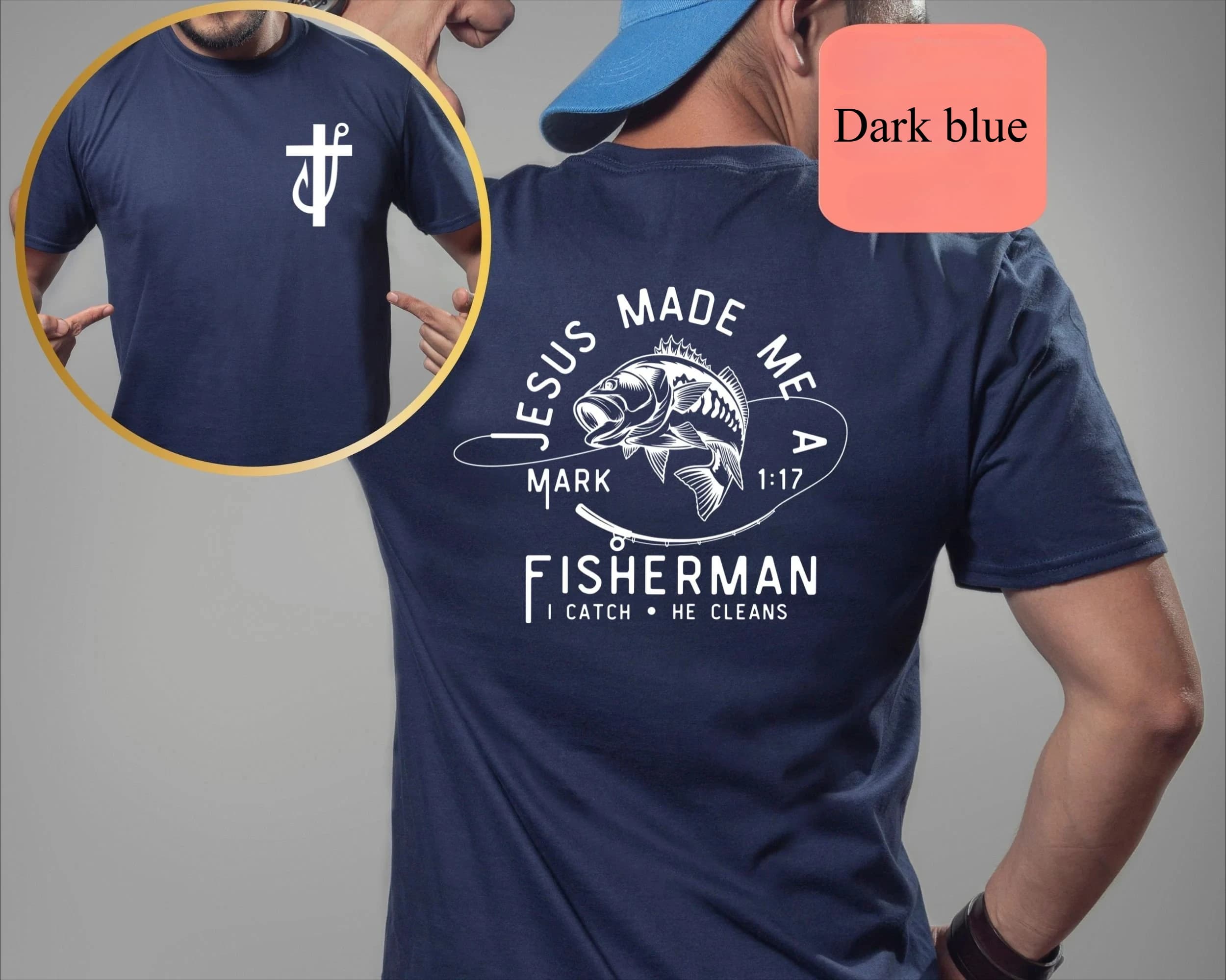 T-shirt fisherman, summer suit, pullover crew neck, short sleeved top, casual sportswear, trendy streetwear Harajuku