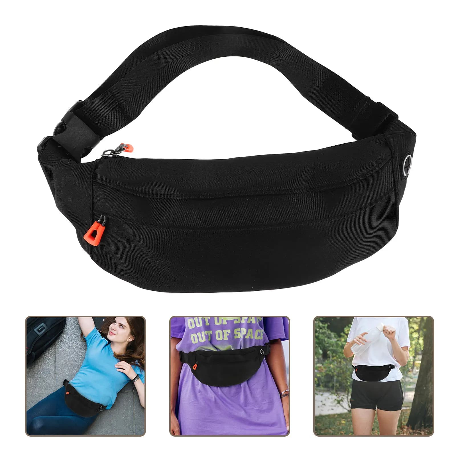Marsupio Ergonomico Impermeabile Traspirante con Tasca per Microfono, Borsa da Corsa per Sport all'Aperto, Fitness, Ciclismo e Allenamento