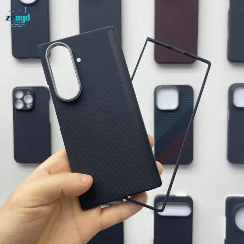 ​ Per Samsung Galaxy Z Fold 7 Custodia con cerniera magnetica - Fibra aramidica ultrasottile in fibra di carbonio