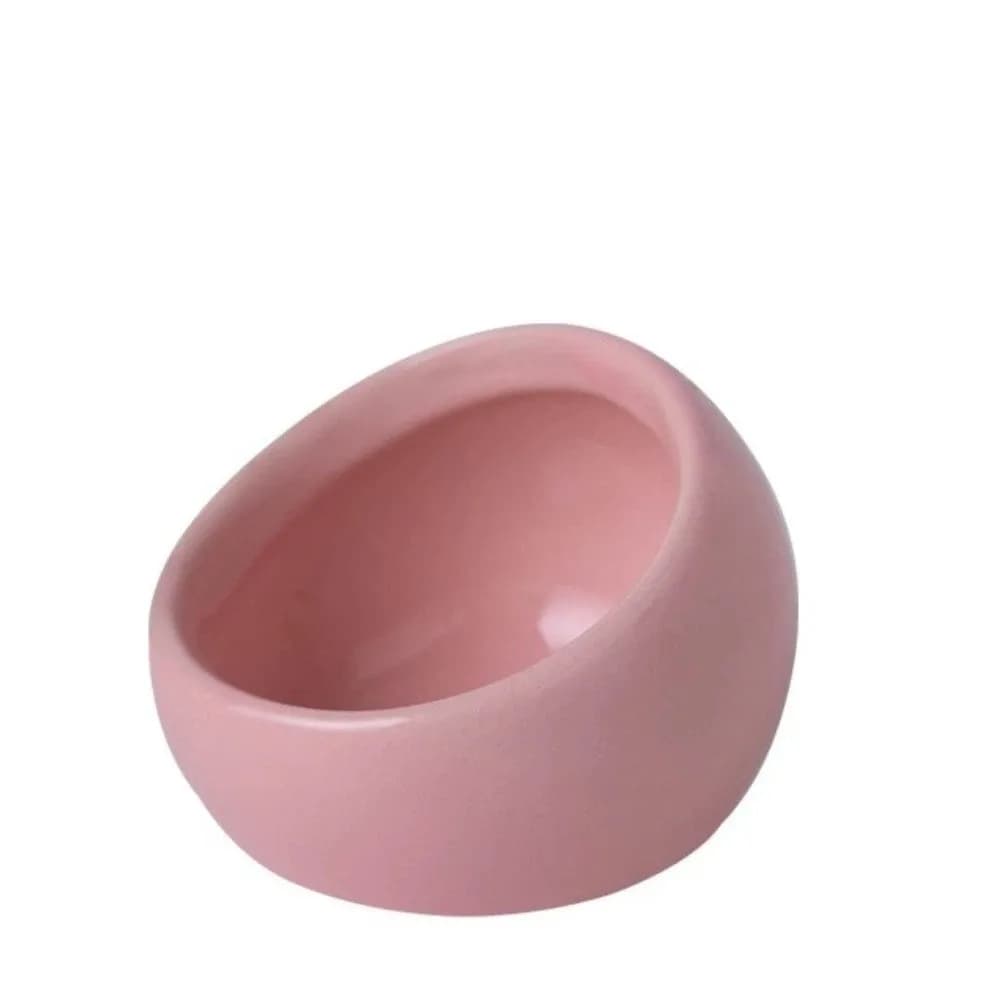 Ciotola in ceramica per cracker, antiscivolo, anti-ribaltamento, con bordo inclinato, anti-goccia, per piccoli animali domestici