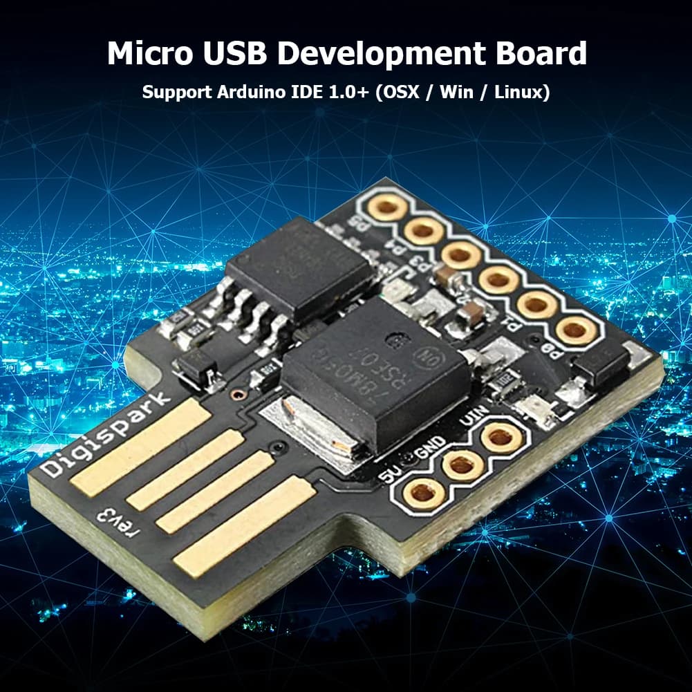 ATTINY85 Micro USB Development Card Module for Arduino IDE 1.0+ OSX/Win/Linux