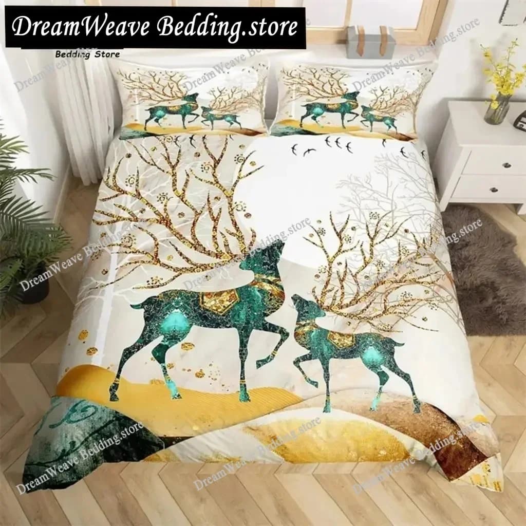 Copripiumino astratto con montagna e paesaggio naturale, set di biancheria da letto king size per amanti della natura, regalo per amanti della natura, copripiumino per avventure nel bosco, escursioni nel bosco, Quilt Cover96