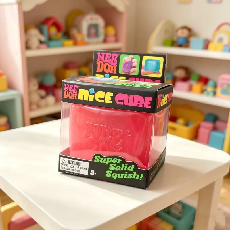 Schylling Trending Nee Doh Ice Cube Squish Toy Ultra Morbido Giocattolo Antistress in Gelatina per Bambini, Giocattolo Sensoriale Calmante NeeDoh