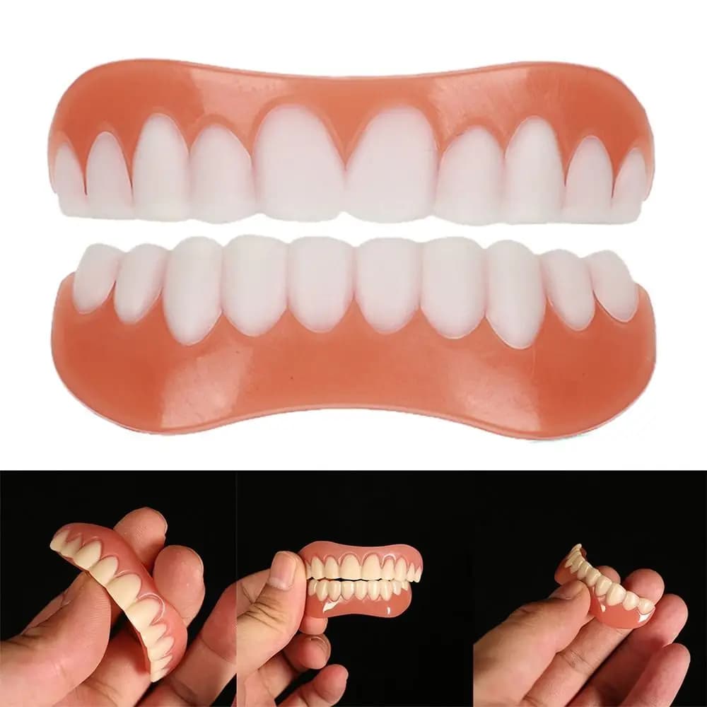 Fake teeth Silicone upper veneers Denti Bretelle Protesi Pasta Protected tooth Temporary fake tooth whitening tool
