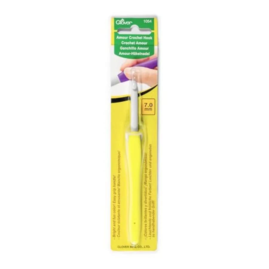Amour Crochet Hook 7.0 mm,Yellow