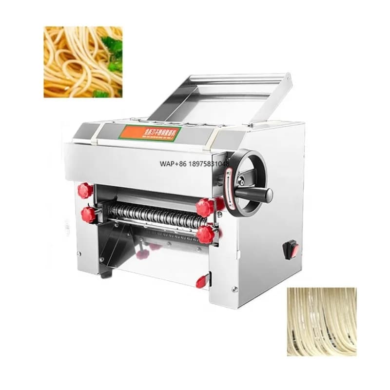 Macchina per noodle elettrica commerciale Macchina per pasta 2 in 1 con rullo per impastare e funzione di pressatura Costruzione in acciaio inossidabile