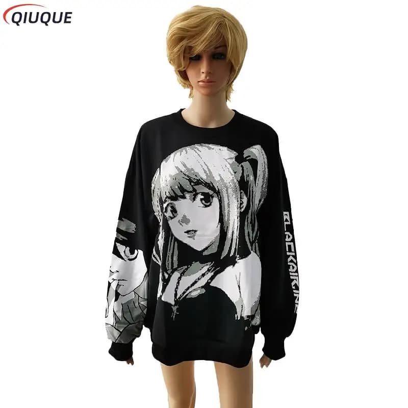 Anime Death Note Misa Amane Felpa con cappuccio per ragazze Harajuku Costume cosplay Felpe con cappuccio oversize coreane per donna