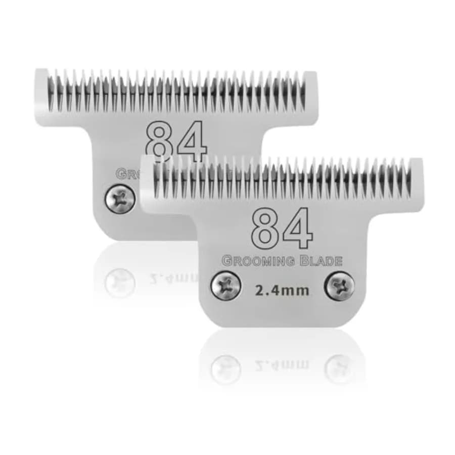 Confezione da 2 T84 # Lame Staccabili in Acciaio Inossidabile per Toelettatura Cani Compatibili con Tosatrici Andis/Oster A5/Wahl KM10 Series