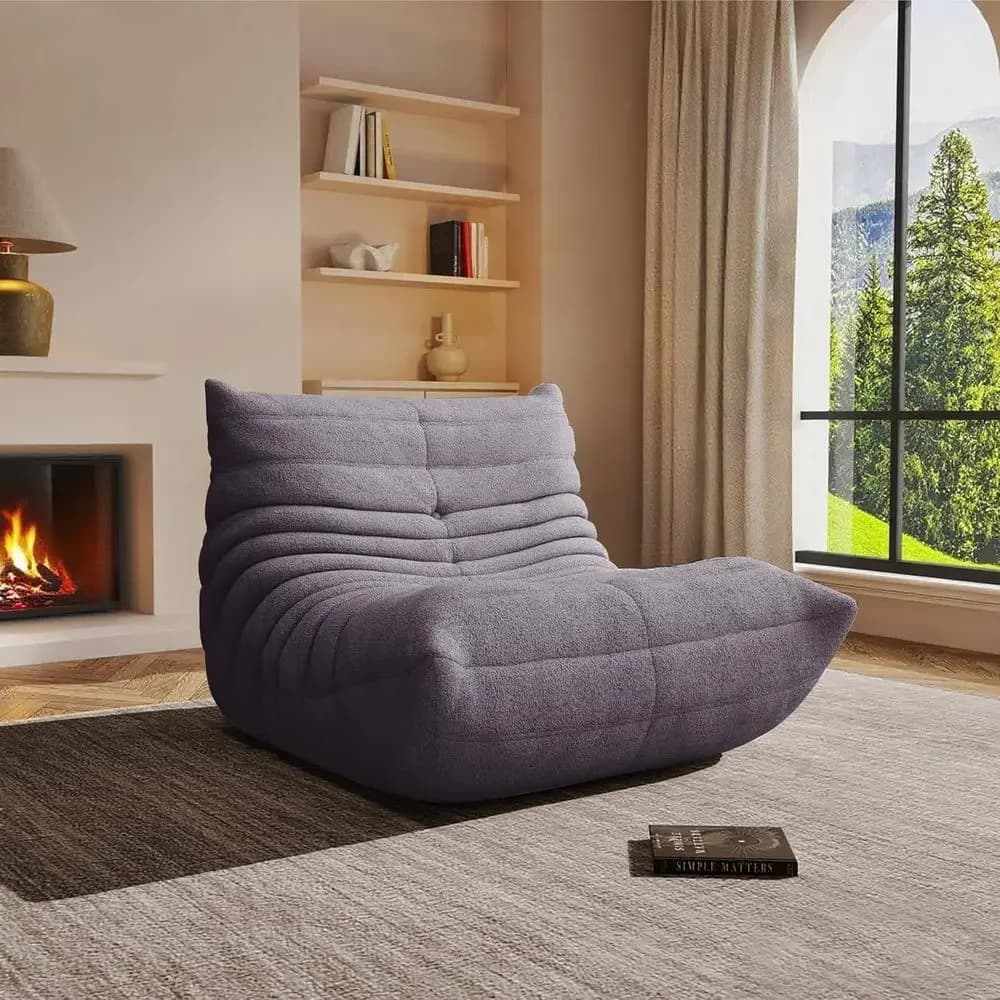 Adults' Comfy Lazy Chair with Memory Foam, Ideal for Living Room, Bedroom, or Gaming Area (1 Seater)