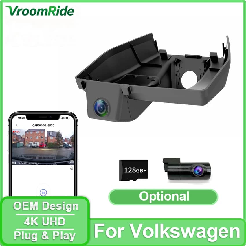 Dash Cam 4K per VW ID.3 (ID3) 2020~2024 2025 2026 Cupra Born 2020~2026, Telecamera Auto 2160P Compatibile con Volkswagen, DVR Stile OEM