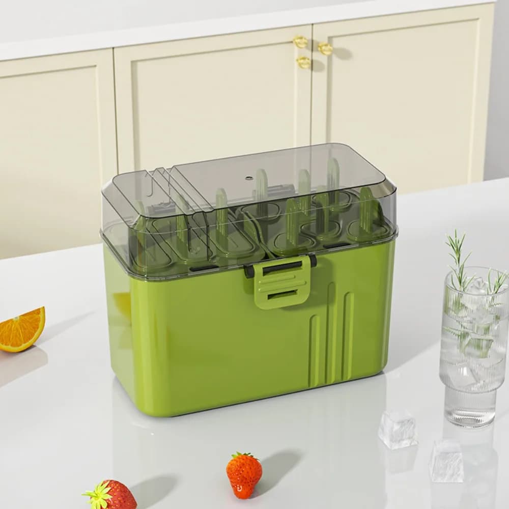 Nuovi Stampi per Gelato a Nove Scomparti con Coperchi, Vaschette per Ghiaccioli Riutilizzabili di Grado Alimentare, Contenitore per Ghiaccio Fatto in Casa