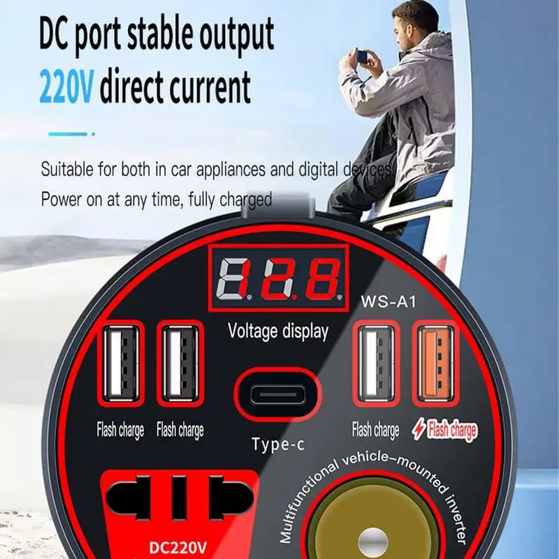 Car Charger Adapter Car Charger Adapter for USB Car Charger Quick Charging Versatile Automotive Travel Power inverter for laptop Travel on camping road
