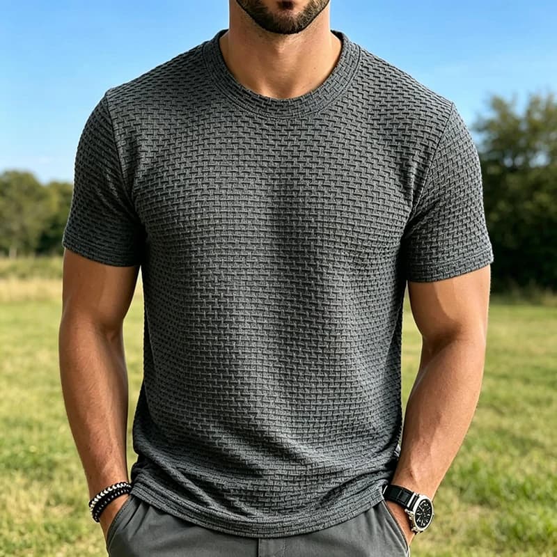 Summer Men Sport Short Sleeve T-Shirt Ice Silk Mesh Thin Solid Round Neck Breathable Outdoor Training