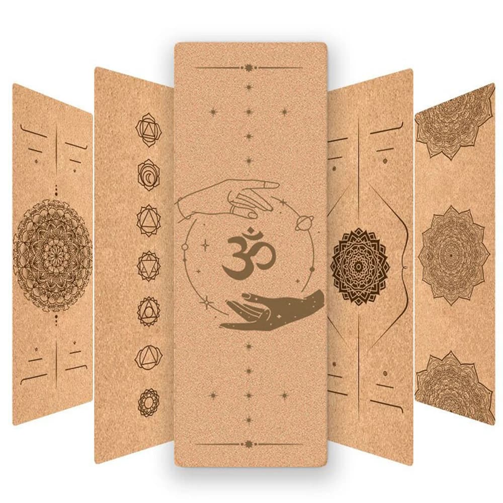 Yoga Mat in Ecological cork Thickness 6mm for Beginners, Gym cushion, Fitness Carpets with Custom Logo