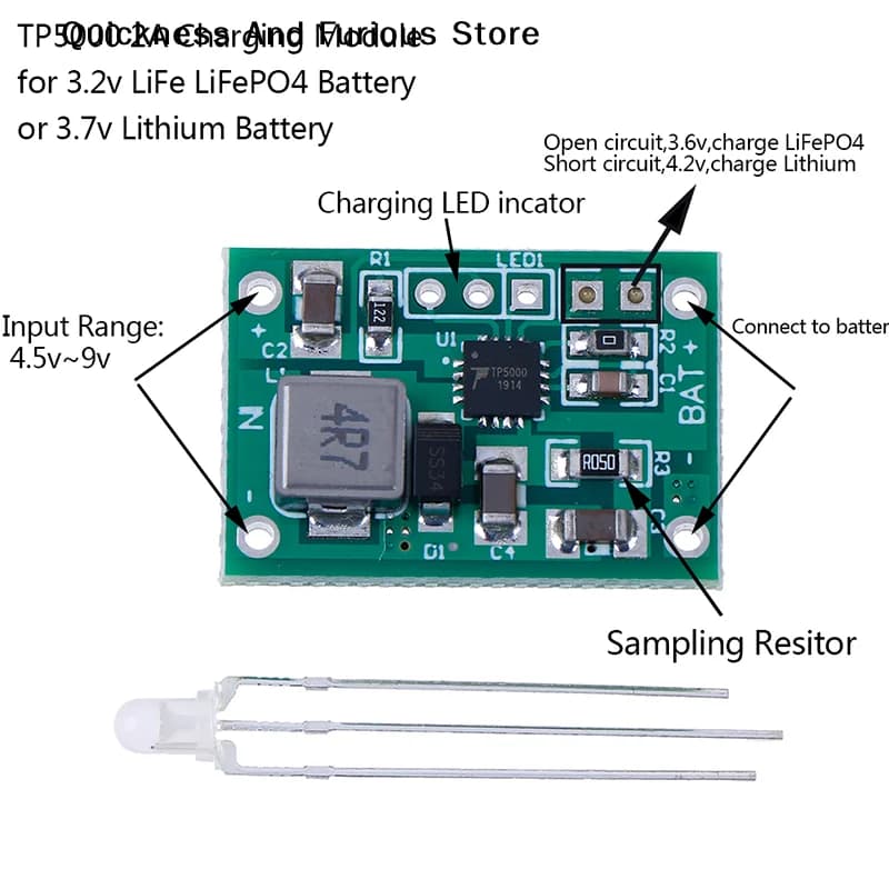 【T】TP5000 4.2V/3.6V 2A Lithium Ion 18650 Battery Charging Board Charger Module TP5000 Lithium Iron Phosphate Battery