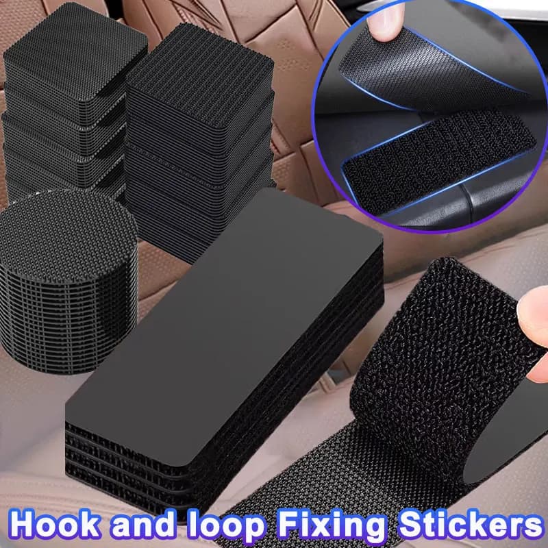 5-30 pairs of fasteners for universal non-slip mat, self-adhesive grips with hook and ring, nylon fastener stickers for car bearing stop