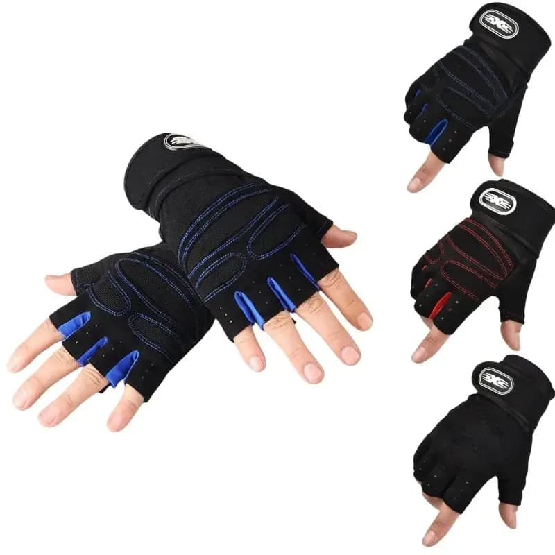 Half-tip fitness gloves for men and women, wrist protection, sports dumbbells, riding, horizontal non-slip bar, exercise training