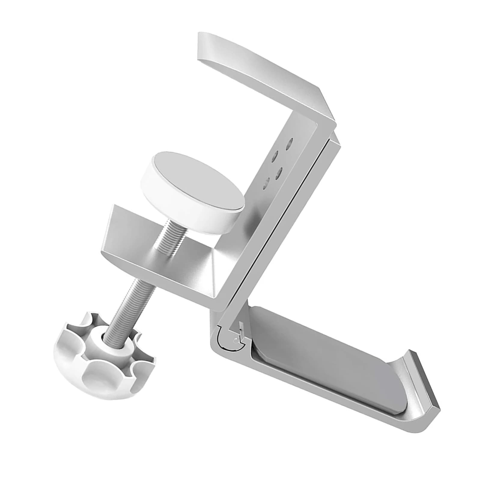 Supporto Universale per Cuffie Gancio Porta Cuffie da Scrivania in Lega di Alluminio con Morsetto Pieghevole Supporta Orientamento Orizzontale e Verticale